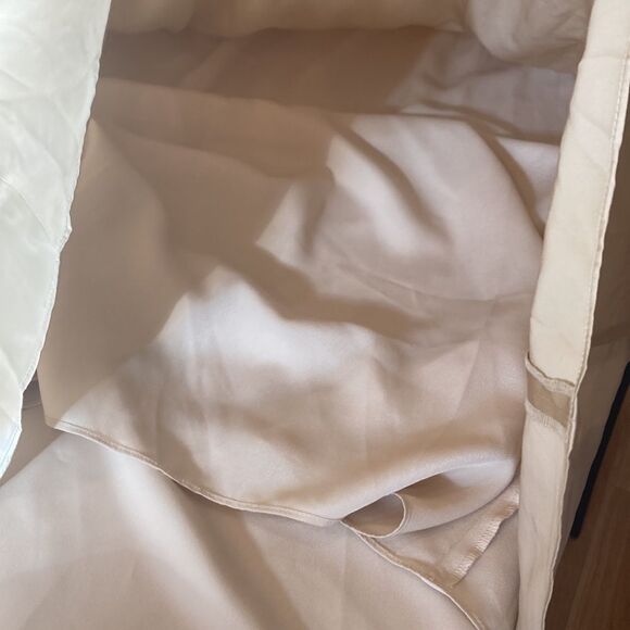 NEW Antonio Milani 100% Silk Empire waist Gold Cream Goddess Evening Gown size 2 - Picture 8 of 9